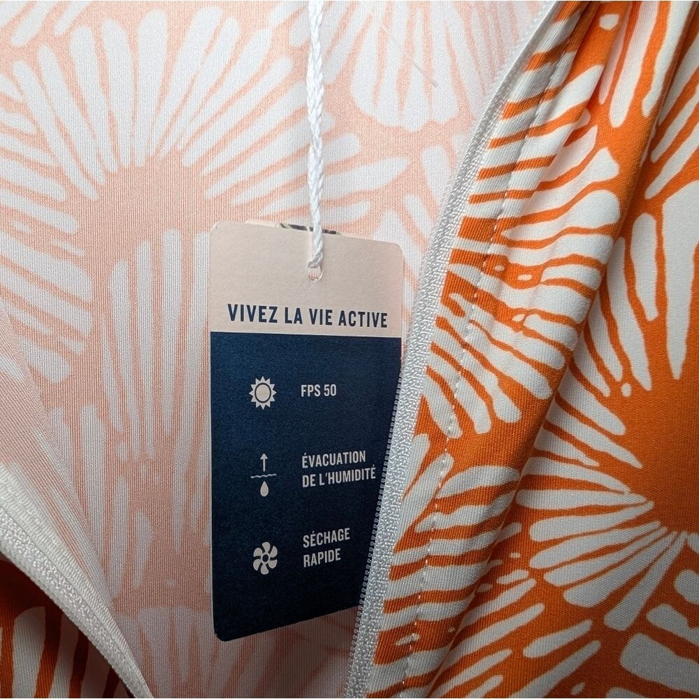 Tommy Bahama Golf Jacket L NWT Orange Shell Print UPF 50 Coastal Sport Zip - Picture 6 of 8